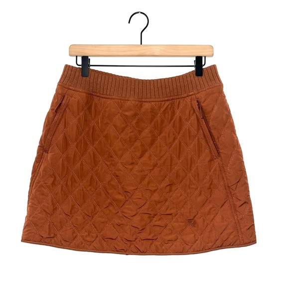 prAna Brown Quilt Diva Skirt Size Medium - Picture 2 of 8
